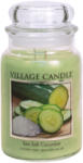 Village Candle Lumânare parfumată - Sea Salt Cucumber Timp de ardere: 170 de ore, Capac: sticlă