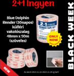 Blue Dolphin Render (30napos) kültéri vakolószalag 48mm x 50m (szövetes) 2+1 ajándék