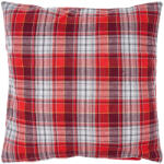 4-Home Față de pernă Home Elements Carouri roșu-gri, 40 x 40 cm Lenjerie de pat