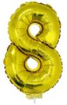  Számos lufi - 8, arany, 42 cm (66257)