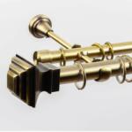  Cronos Dupla Galéria Függönyrúd - Antik Arany - 360 cm