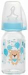 Nip Бебешко стъклено шише NIP - Flow S, 0-6 м, 125 ml, boy (4000821350694) - ozone