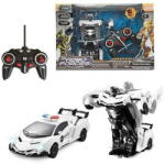 Toi-Toys Masina de politie Transformer Roboforces, cu telecomanda si lumini Toi-Toys TT25854A (TT25854A_Alb)
