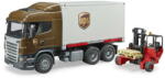 BRUDER Camion Scania UPS cu container si stivuitor portabil, Bruder 03581 (BR-03581)