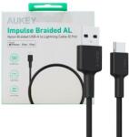 AUKEY Cablu Date Aukey CB-CD30 USB-C Type-C Power Delivery PD 3A 0.9m Negru (608119201181)