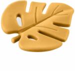 Zopa Silicone Teether Leaf jucărie pentru dentiție Mustard Yellow 1 buc