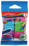 Keyroad Radír, PVC mentes 2 db/bliszter Keyroad Elastic Touch vegyes színek
