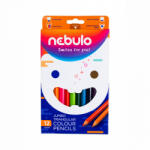 Nebulo Színes ceruza készlet, háromszög vastag, Nebulo 12 klf. szín