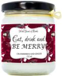 With Scent of Books Lumânare parfumată - Eat, Drink and Be Merry, 212 ml (SC23-03)