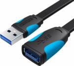 Vention VAS-A13-B100 USB-A apa - USB-A anya hosszabbító kábel - Fekete/Kék (1m) (VAS-A13-B100)