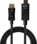 Lindy 36923 DisplayPort 1.2 - HDMI 1.4 Kábel 3m - Fekete (36923)