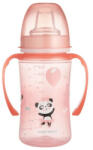 Canpol babies csöpögésmentes széles itatópohár, 240 ml, 6 hó+ (Exotic Animals rózsa)