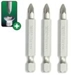 Dedra Csavarhúzó bitek Pozidriv PZ2x50mm, 3db blister 18A05PZ21-03 (18A05PZ21-03)