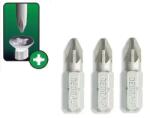 Dedra Csavarhúzó bitek Pozidriv PZ1x25mm, 3db blister 18A01PZ10-03 (18A01PZ10-03)