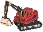 Woodcraft Construction Kit Woodcraft Puzzle 3D din lemn Excavator roșu (DDHB08)