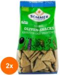Sommer Set 2 x Snack Bio din Faina de Grau Spelta cu Masline si Ierburi de provence, 150 g Sommer