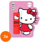 BI-ES Set 3 x Balsam de Buze Hello Kitty Capsuni, Bi-Es, 4 g