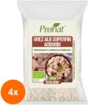 Pronat Foil Pack Set 4 x Orez Alb Superfin Arborio pentru Risotto, Sushi si alte Bunatati Bio 200 gr Pronat