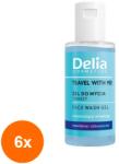Delia Cosmetics Set 6 x Gel de Curatare Fata Travel Whit Me, Delia 50 ml