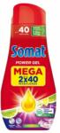 Somat All in 1 Power Gel Lemon & Lime gépi mosogatószer gél 80 mosogatás 2 x 720 ml - 1440 ml