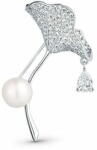  JwL Luxury Pearls Csillogó 2 az 1-ben bross kristályokkal és valódi gyönggyel Ginkgo JL0838 - mall