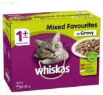 Whiskas 12 pack alutasakos felnőtt macskaeledel halas-húsos válogatás szószban