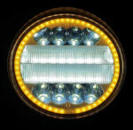  SMD LED munkalámpa 24 LED-es kerek, LED gyűrűvel, kombinált fény
