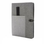 XD Agenda A5 cu buzunar pentru telefon si pix, 128 pagini, XD, KO, poliester, gri (EVE08-P773-152)