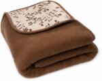 Vlnka Kétrétegű takaró Merino gyapjúból béléssel - barna ágynemű méretek 135x200