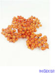  Csillámos drótos bogyó 1cm - Sötét Narancs