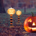Family Halloween Halloween Kerti napelemes szolár töklámpás világítás 21, 5 cm (11374C)