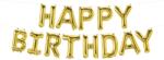 Onore Baloane decorative, Onore, auriu, folie, 40 cm, litere Happy Birthday