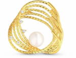  JwL Luxury Pearls Aranyozott gyöngy bross igazgyönggyel és cirkónium kövekkel JL0846