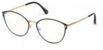 Tom Ford FT5573-B szemüvegkeret fekete/rózsa arany / Clear lencsék női