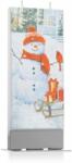 FLATYZ Holiday Snowman with Red Bird lumanare 6x15 cm