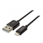 LogiLink USB-A - Lightning csatlakozókábel 0, 18m fekete (UA0240)