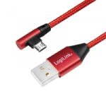 LogiLink USB 2.0 kábel USB-A/M - Micro-USB/M 90 0, 3m (CU0149)