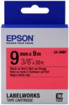 Epson LK-3RBP pasztel piros alapon fekete eredeti címkeszalag (C53S653001) - onlinetoner