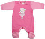 Asti Belül bolyhos hosszú ujjú kislány rugdalózó Balerina mintával