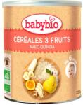 BabyBio Cereale Bio cu 3 fructe si quinoa, 220g, BabyBio
