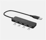 Approx USB HUB - USB2.0 4in1 HUB (4db USB2.0) Fekete (APPC46) (APPC46)