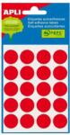 APLI Etichetă, 19 mm rotundă, scrisă de mână, color, APLI, roșie, 100 de etichete pe pachet (02065)