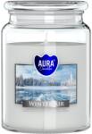 BISPOL Lumânare parfumată într-un borcan Bispol Aura - Winter Air, 500 g (snd99-375)