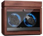 Klarstein Brienz 2, cutie de întors ceasuri, 2 ceasuri, 4 moduri, aspect de lemn, lumină interioară albastră, compartiment pentru bijuterii (WW3-UhreTa2Brien) (WW3-UhreTa2Brien) - electronic-star