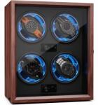 Klarstein Brienz 4, cutie de întors ceasuri, 4 ceasuri, 4 moduri, aspect de lemn, lumină interioară albastră (WW3-UhreBrien4) (WW3-UhreBrien4) - electronic-star