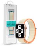 DEVIA Apple Watch szövet sport szíj - Devia Nylon Woven Deluxe Series Sport3 Watch Loop - 38/40/41 mm - cream white (ST364624) (ST364624)