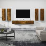 vidaXL 6 részes füstös tölgy színű szerelt fa TV-szekrényszett (3114355)