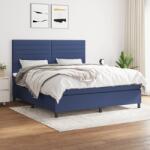 vidaXL kék szövet rugós ágy matraccal 160 x 200 cm (3141871)