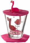 Leonardo BAMBINI pohár fedővel és alátéttel, flamingó (LEO-034798)