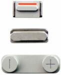 Apple iPhone 5 - Set de butoane laterale - Pornire + Volum + Mute (White), White